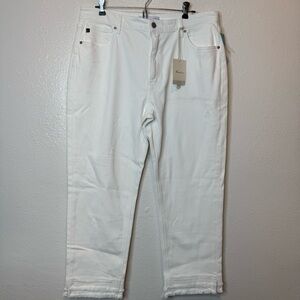 KanCan White Straight Leg Jeans